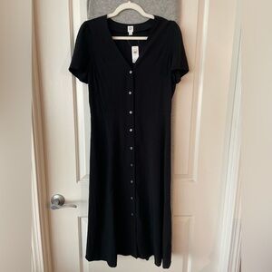 Black Button-Up Dress